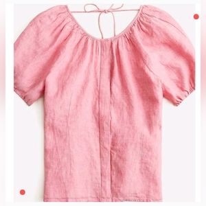 NWT J Crew V-Back Linen Top
